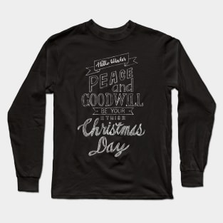 Christmas Typography Long Sleeve T-Shirt